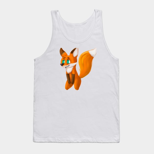 Cute Fox Drawing Tank Top by Play Zoo